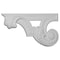 Ekena Millwork 12 3/8"W x 6 5/8"H x 3/4"D Scroll Stair Bracket, Left SB12X06SC-L - alternate 1
